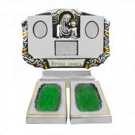 Памятник белый двойной - 015