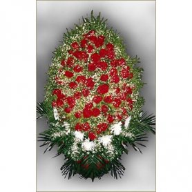 Венок с живыми цветами №07