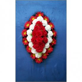 Венок с искусственными цветами №01