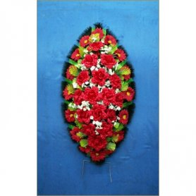 Венок с искусственными цветами №11