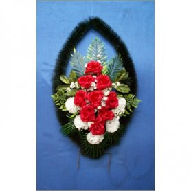 Корзина с искусственными цветами №03