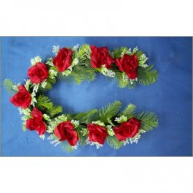 Гирлянда с искусственными цветами №01